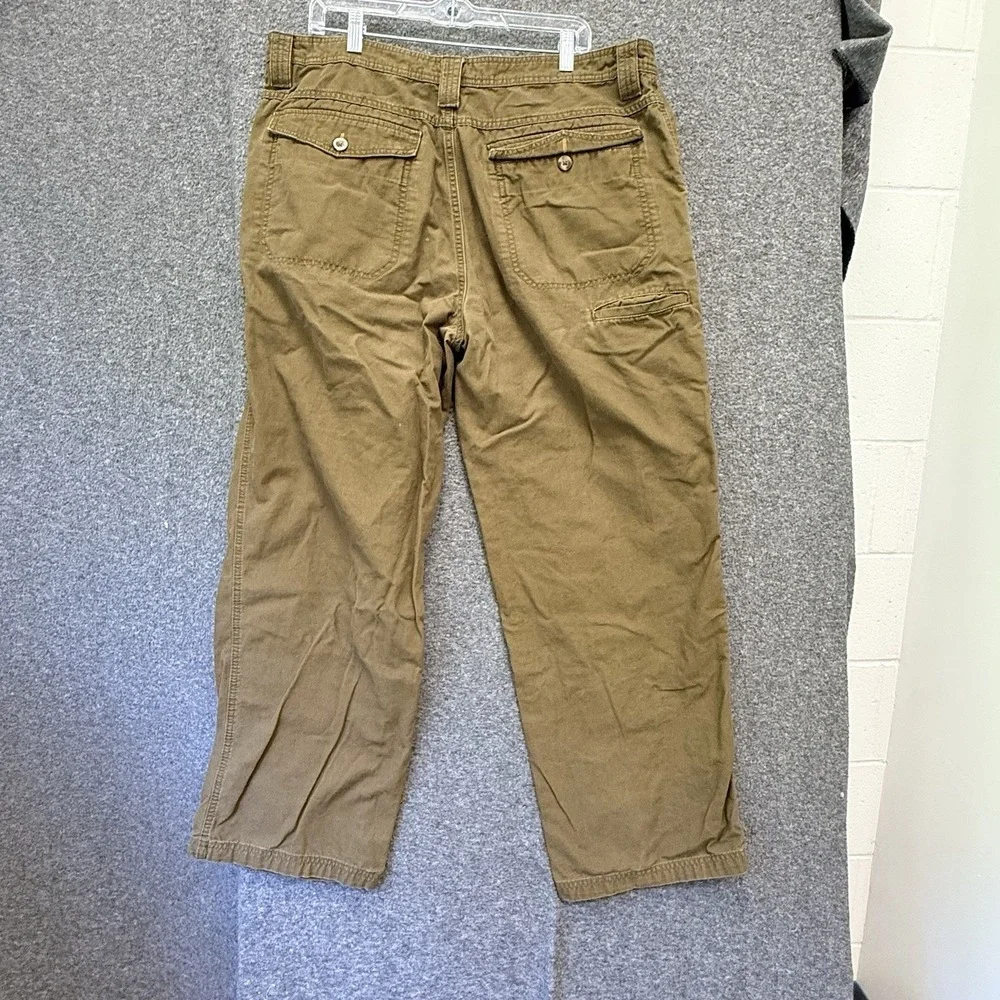 Utility Workwear Hiking Canvas Pants Gorpcore Outdoor Rugged Brown Cotton 40x32